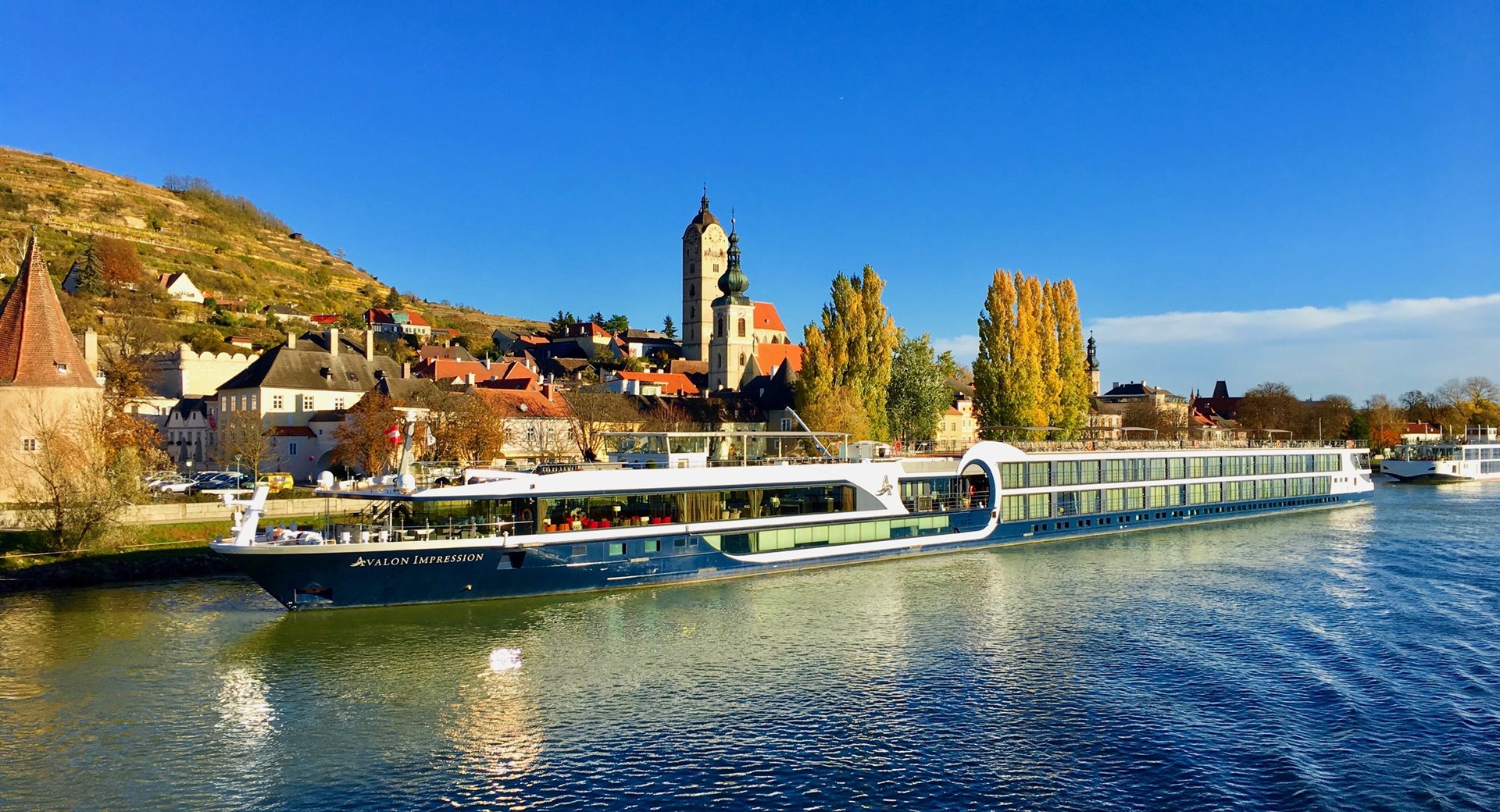 River cruise ship on the Danube in Austria — Danube river cruise deals
